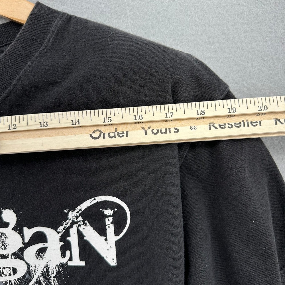 Y2K Hooligan Inc. Double Sided Tattoo Fleur de Lis Medieval Black Shirt L MMA - Picture 3 of 8
